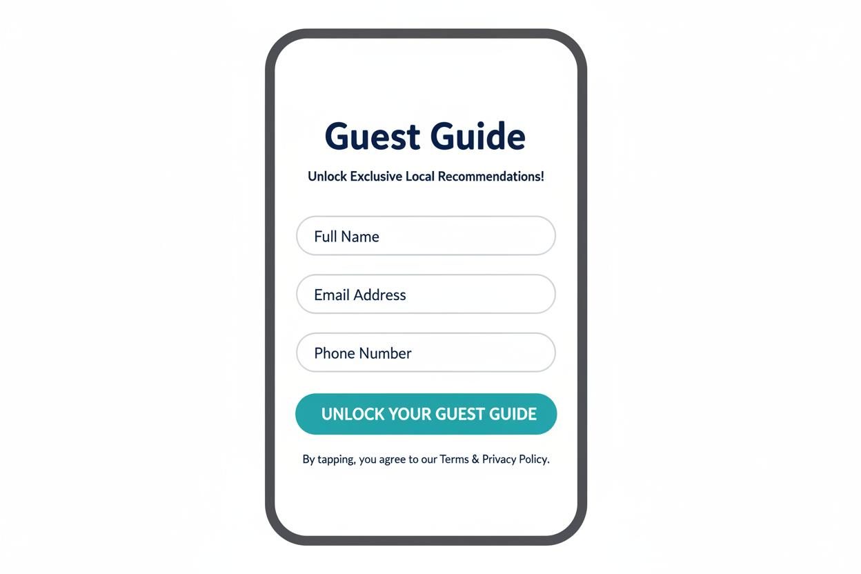 Capture Guest Details Before They Access the Guide feature for MyGuestWiFi accommodation portals